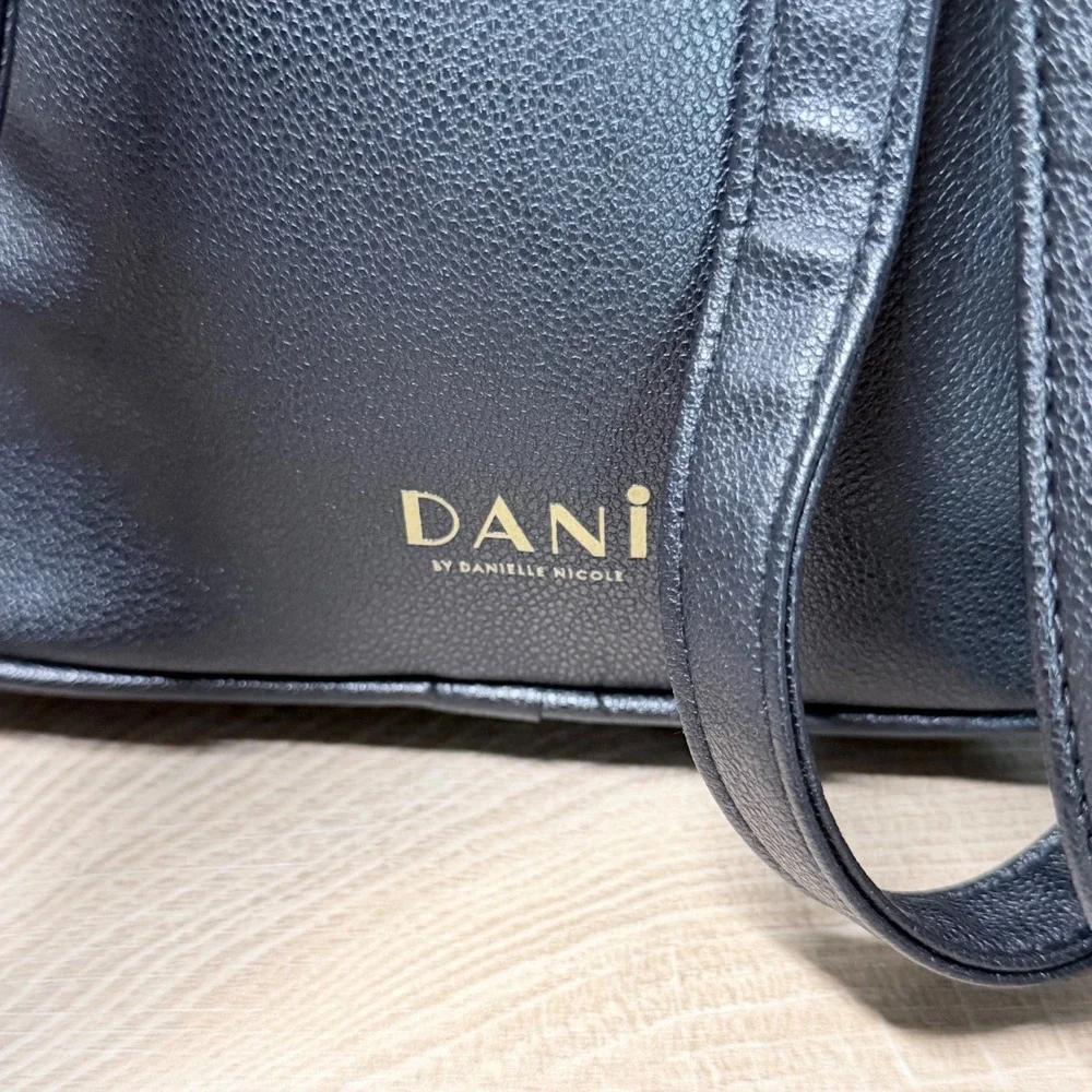 Dani by Danielle Nicole Minnie Mouse Backpack Women Mini Black Gold Polka Dot